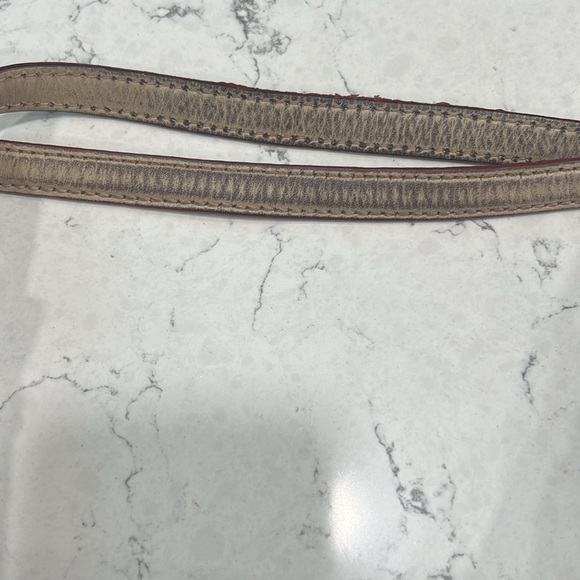 Michael Kors black pebbled leather bag w/tan strap - Picture 6 of 8